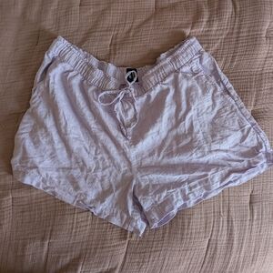 Lavender Linen Casual Shorts